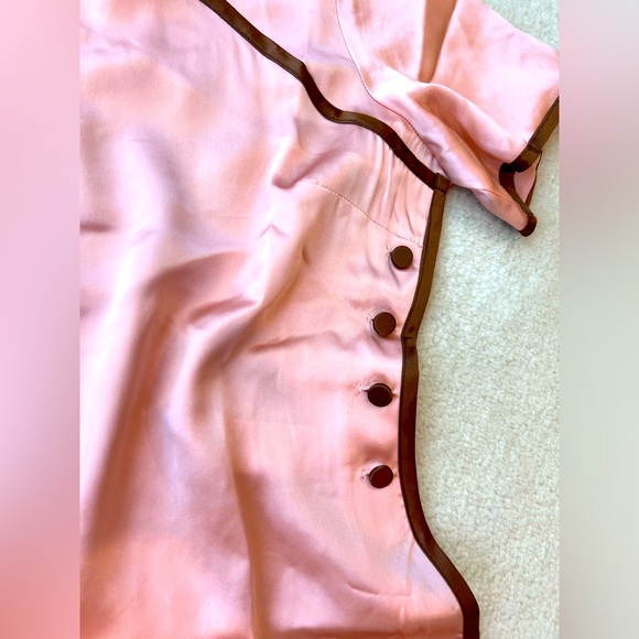 Ruth Blush Powder Pink Silky Kimono Style Japanese Top Blouse - Picture 4 of 10